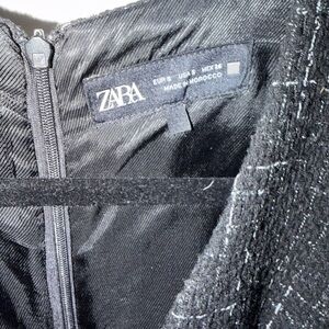 Zara Elegant Black Textured Jacket